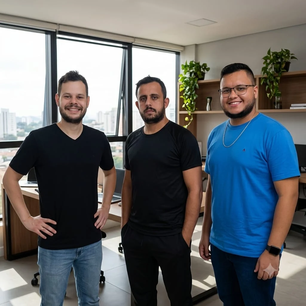 Equipe da Monetizza Contabilidade reunida no escritório